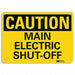 Caution Sign 7 in x 10 in Plastic