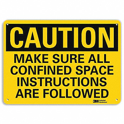 Caution Sign 10 in x 14 in Aluminum