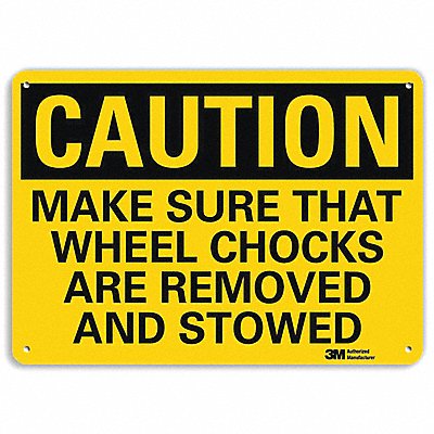 Caution Sign 10 inx14 in Aluminum