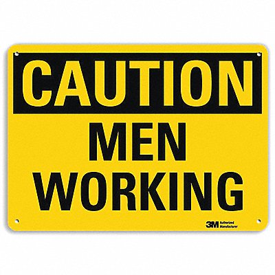 Caution Sign 10 inx14 in Plastic