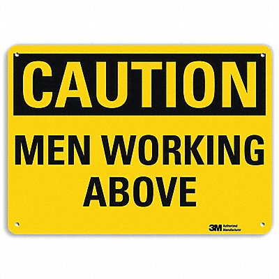 Caution Sign 7 in x 10 in Aluminum