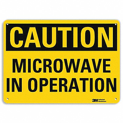 Caution Sign 7 in x 10 in Plastic