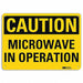 Caution Sign 7 in x 10 in Plastic