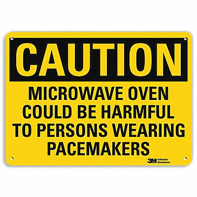 Caution Sign 7 in x 10 in Aluminum