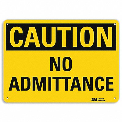 Caution Sign 10 in x 14 in Aluminum