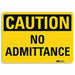 Caution Sign 7 inx10 in Plastic