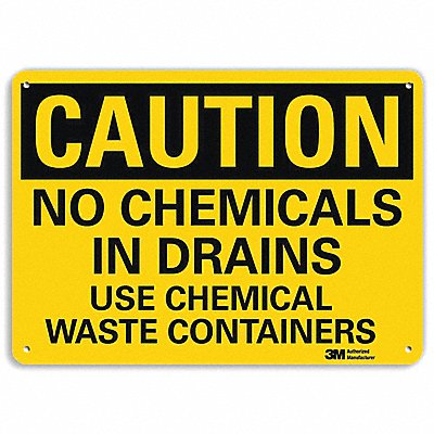 Caution Sign 10 inx14 in Aluminum