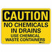 Caution Sign 10 inx14 in Aluminum