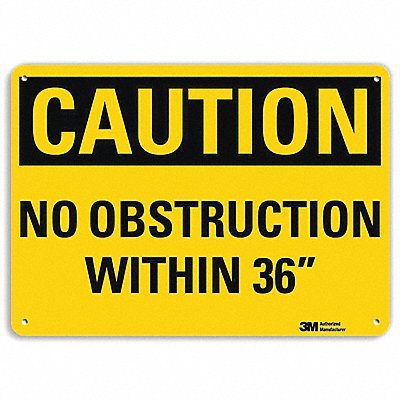 Caution Sign 10 in x 14 in Aluminum