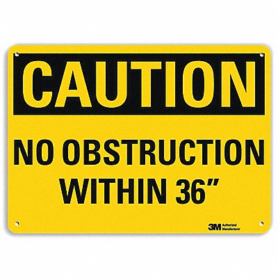 Safety Sign 7 in x 10 in Aluminum