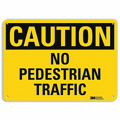 Caution Sign 10 inx14 in Aluminum