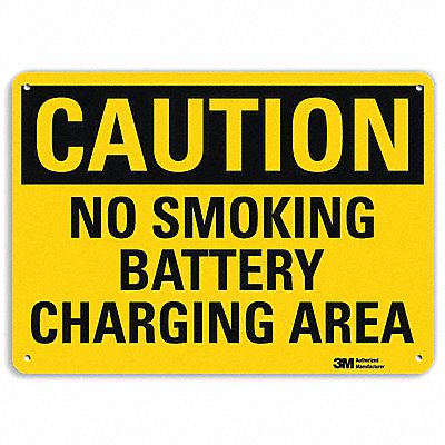 Caution Sign 7 in x 10 in Aluminum
