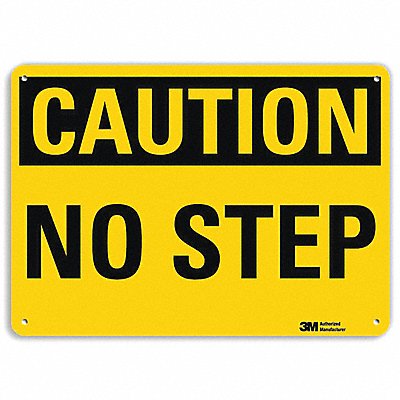 Caution Sign 10 inx14 in Aluminum