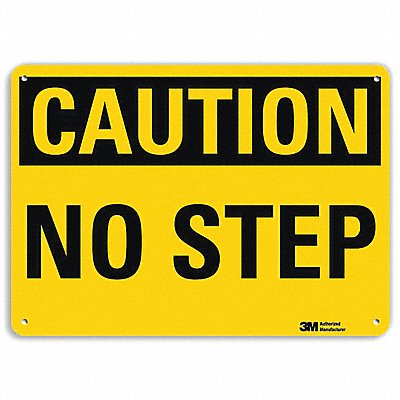 Caution Sign 7 in x 10 in Aluminum