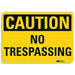 Caution Sign 7 in x 10 in Aluminum