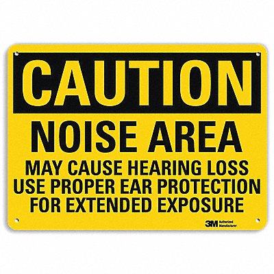 Caution Sign 7 in x 10 in Aluminum