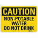 Caution Sign 10 inx14 in Aluminum