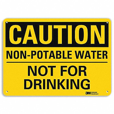 Caution Sign 7 in x 10 in Aluminum