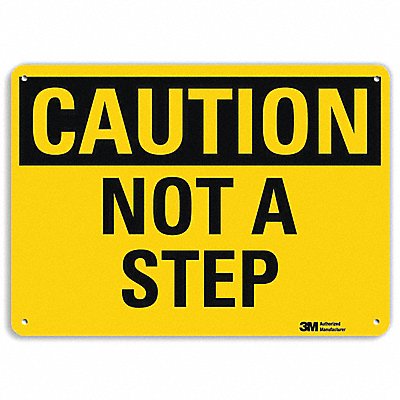 Caution Sign 7 in x 10 in Aluminum