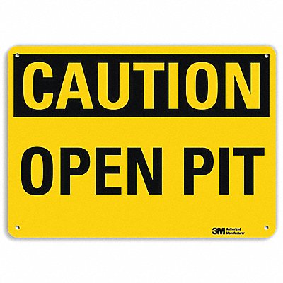 Caution Sign 10 inx14 in Aluminum