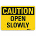 Caution Sign 7 in x 10 in Aluminum
