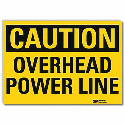 Caution Sign 5 in x 7 in Rflct Sheeting