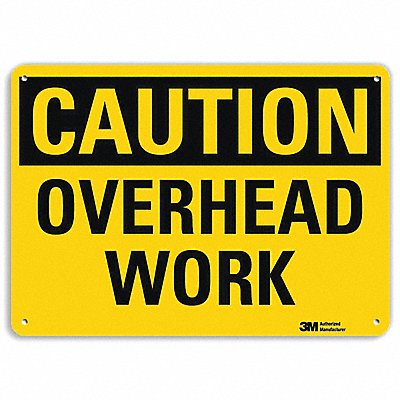 Caution Sign 7 in x 10 in Aluminum