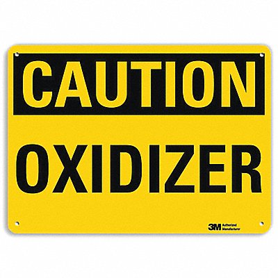 Caution Sign 10 inx14 in Aluminum