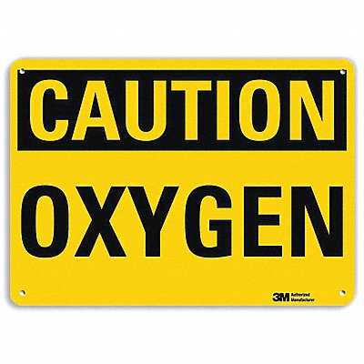 Caution Sign 10 inx14 in Aluminum