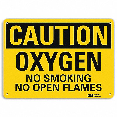 Caution Sign 10 inx14 in Aluminum