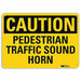 Rflctv Pedestrian Traffic Sign 7x10in