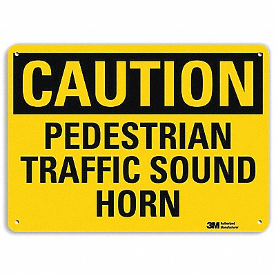 Caution Sign 10 inx14 in Aluminum