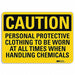 Caution Sign 10 inx14 in Plastic