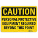 Caution Sign 7 in x 10 in Aluminum