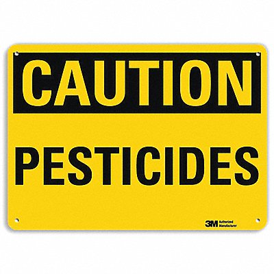 Caution Sign 7 in x 10 in Aluminum