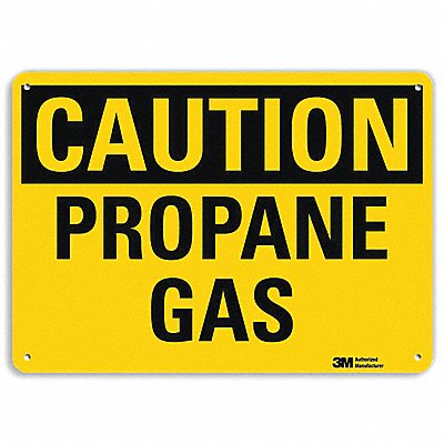 Caution Sign 7 in x 10 in Aluminum
