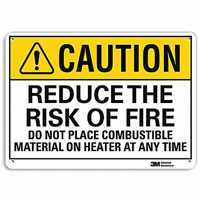 Caution Sign 10 in x 14 in Plastic