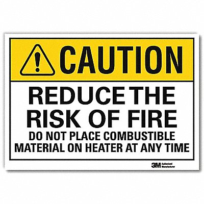 Caution Sign 7inx10in Reflctv Sheeting