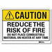 Caution Sign 7inx10in Reflctv Sheeting
