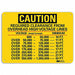 Caution Sign 7 in x 10 in Aluminum