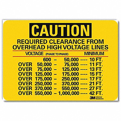 Caution Sign 10x14in Reflective Sheeting