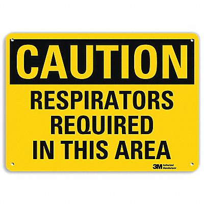 Caution Sign 7 in x 10 in Aluminum