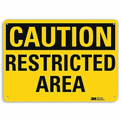 Caution Sign 10 inx14 in Aluminum