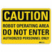 Caution Sign 10 inx14 in Aluminum