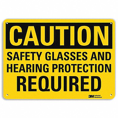 Caution Sign 10 inx14 in Aluminum