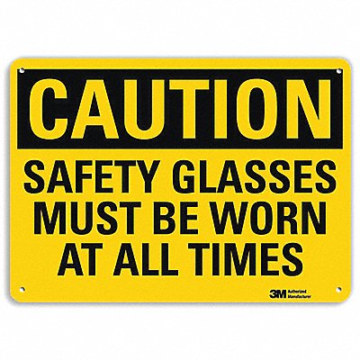 Caution Sign 10 inx14 in Aluminum