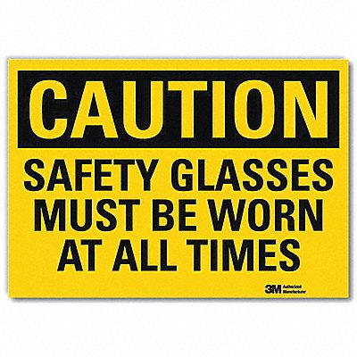 Caution Sign 5 in x 7 in Rflct Sheeting