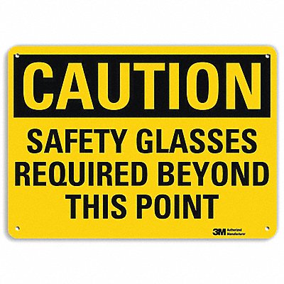 Caution Sign 10 inx14 in Plastic