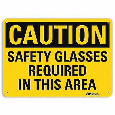 Caution Sign 10 inx14 in Aluminum