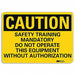 Caution Sign 10 in x 14 in Aluminum